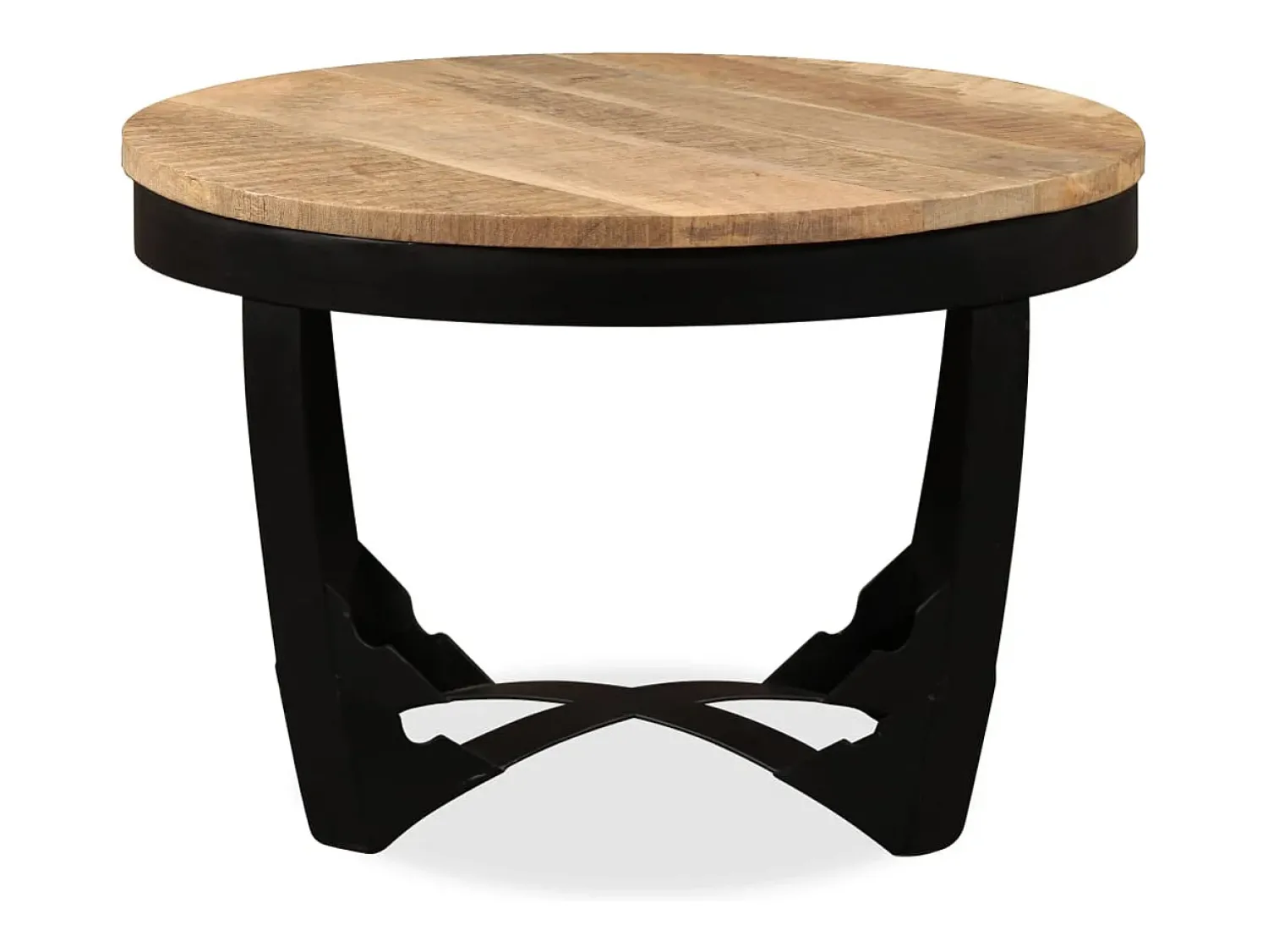 Online Mesa de centro | Mesa de apoio | Mesa de café madeira de mangueira maciça áspera 60x40 cm Castanho