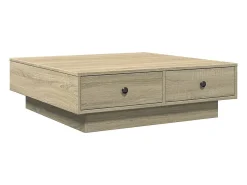 Mesa de centro | Mesa de apoio 90x90x28 cm contraplacado carvalho sonoma Castanho