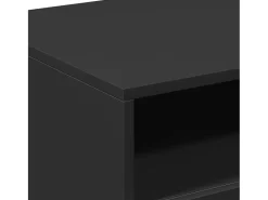 Mesa De Centro| Mesa de centro | Mesa de apoio com luzes LED 90x49x40 cm Preto