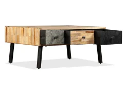 Mesa de centro | Mesa de apoio teca maciça reciclada 90x65x40 cm^ Mesa De Centro