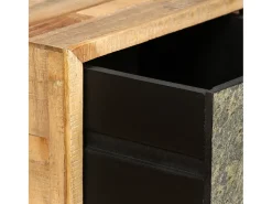 Mesa de centro | Mesa de apoio teca maciça reciclada 90x65x40 cm^ Mesa De Centro