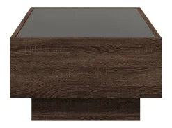 Mesa De Centro* Mesa de centro | Mesa de apoio c/ LEDs 90x50x30 cm derivados de madeira Castanho