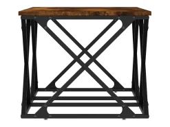Mesa De Centro| Mesa de centro | Mesa de apoio 100x49x40 cm derivados madeira carvalho fumado Castanho