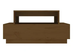 Mesa de centro | Mesa de apoio 80x55x40.5 cm madeira pinho maciça -mel Castanho