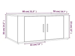 Mesa De Centro| Mesa de centro | Mesa de apoio 80x50x36 cm derivados de madeira carvalho Castanho