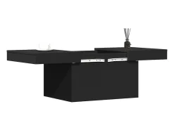 Mesa De Centro* Mesa de centro | Mesa de apoio 80x55x40 cm derivados de madeira Preto
