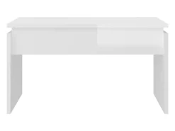 Mesa De Centro* Mesa de centro | Mesa de apoio 68x50x38 cm derivados madeira brilhante Branco