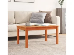 Mesa De Centro* Mesa de centro | Mesa de apoio 80x50x40 cm madeira pinho maciça cera Castanho