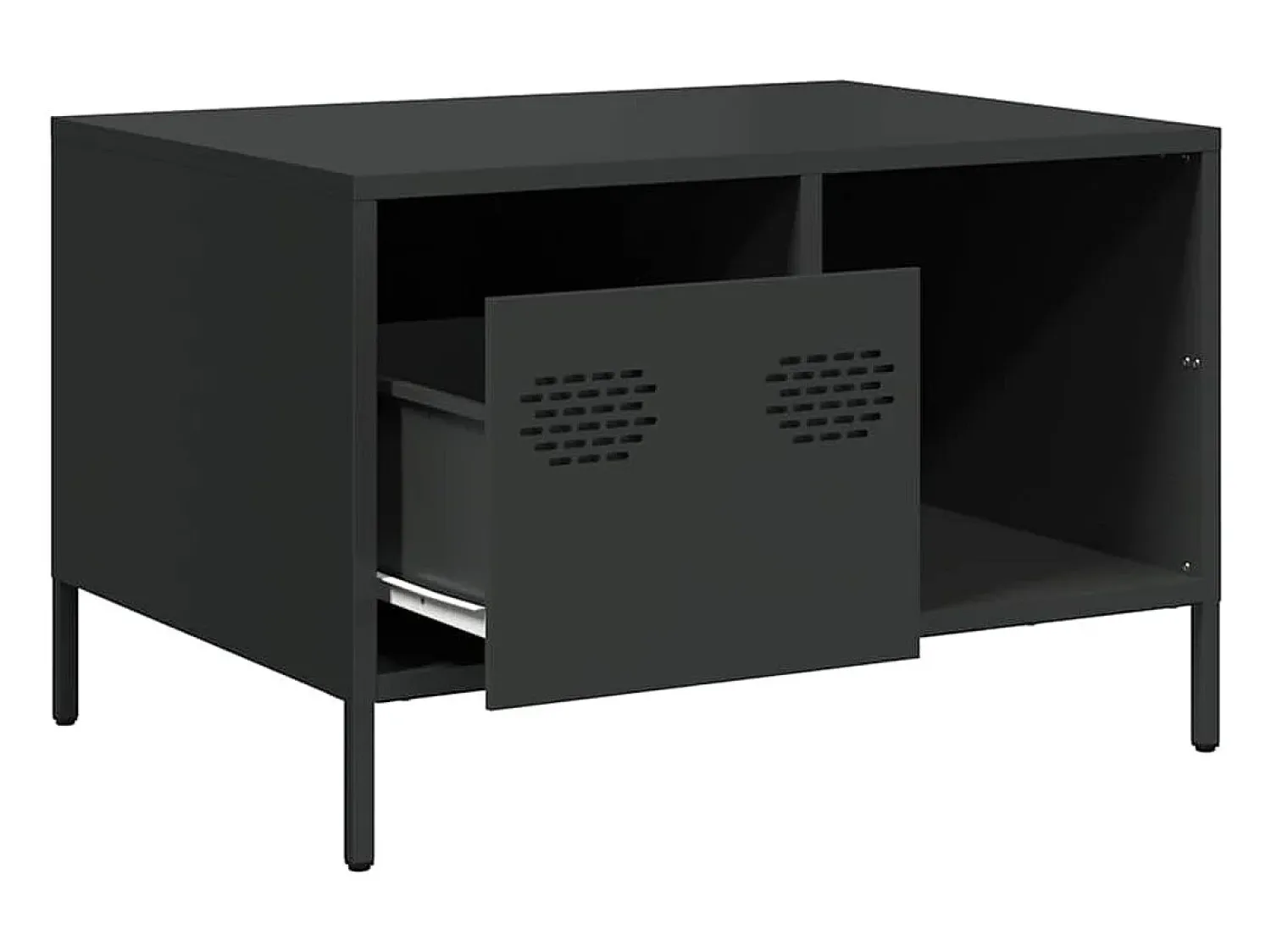 Mesa de centro | Mesa de apoio 68.5x50x43.5 cm aço laminado a frio^ Mesa De Centro