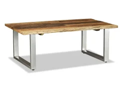 Mesa de centro | Mesa de apoio 100x60x38 cm madeira reciclada maciça^ Mesa De Centro