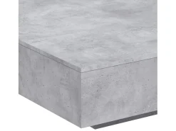 Mesa De Centro| Mesa de centro | Mesa de apoio com luzes LED 100x100x31 cm cimento Cinzento