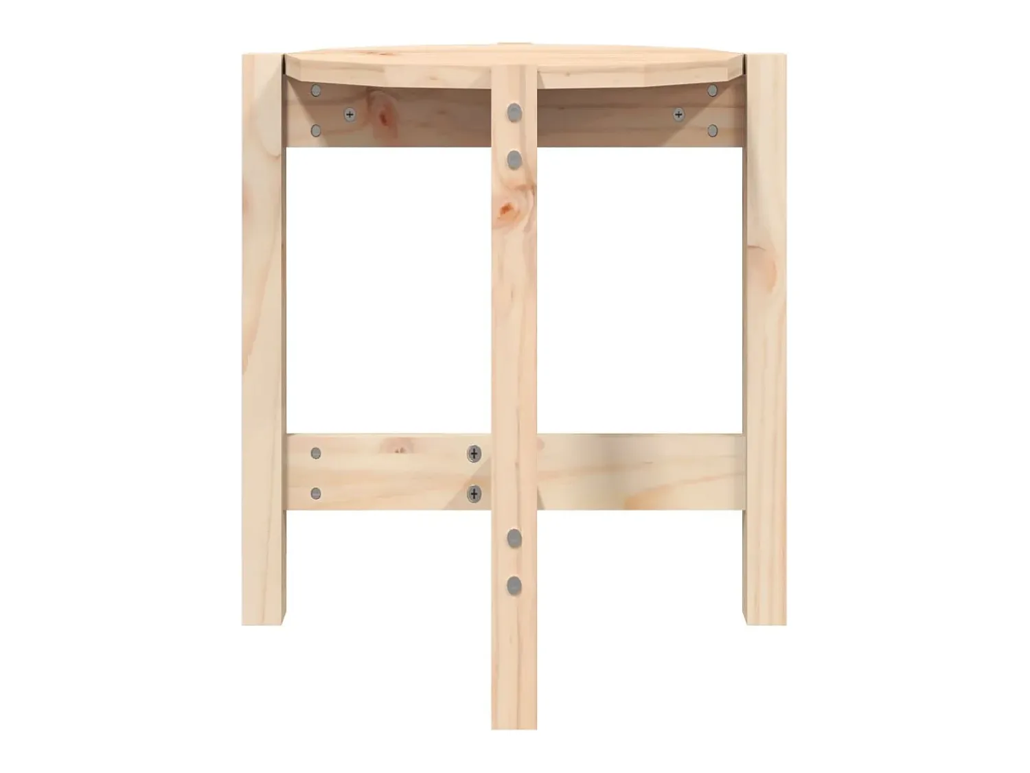 Mesa De Centro| Mesa de centro | Mesa de apoio Ø 42.5x45 cm madeira de pinho maciça Castanho