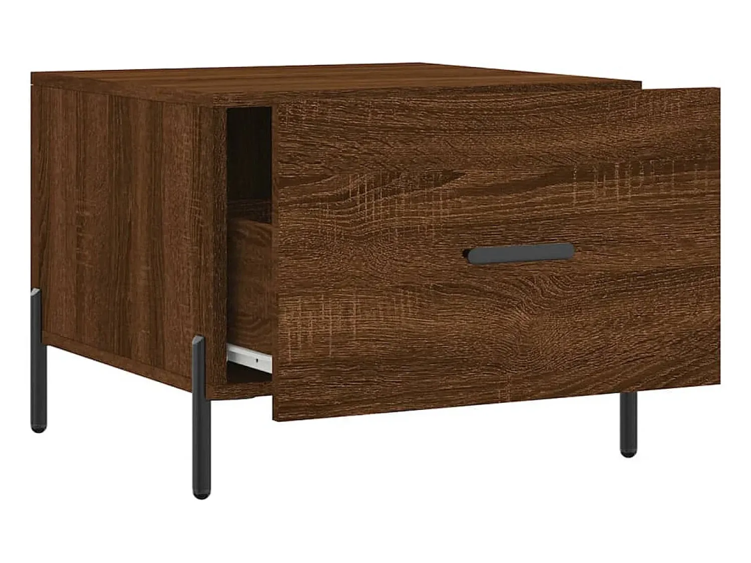 Mesa De Centro| Mesa de centro | Mesa de apoio 50x50x40 cm derivados madeira carvalho Castanho