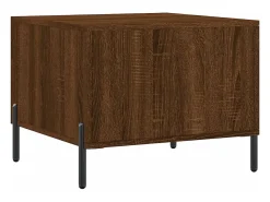 Mesa De Centro| Mesa de centro | Mesa de apoio 50x50x40 cm derivados madeira carvalho Castanho