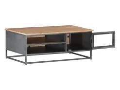 Mesa de centro | Mesa de apoio 90x50x35 cm madeira de acácia maciça^ Mesa De Centro