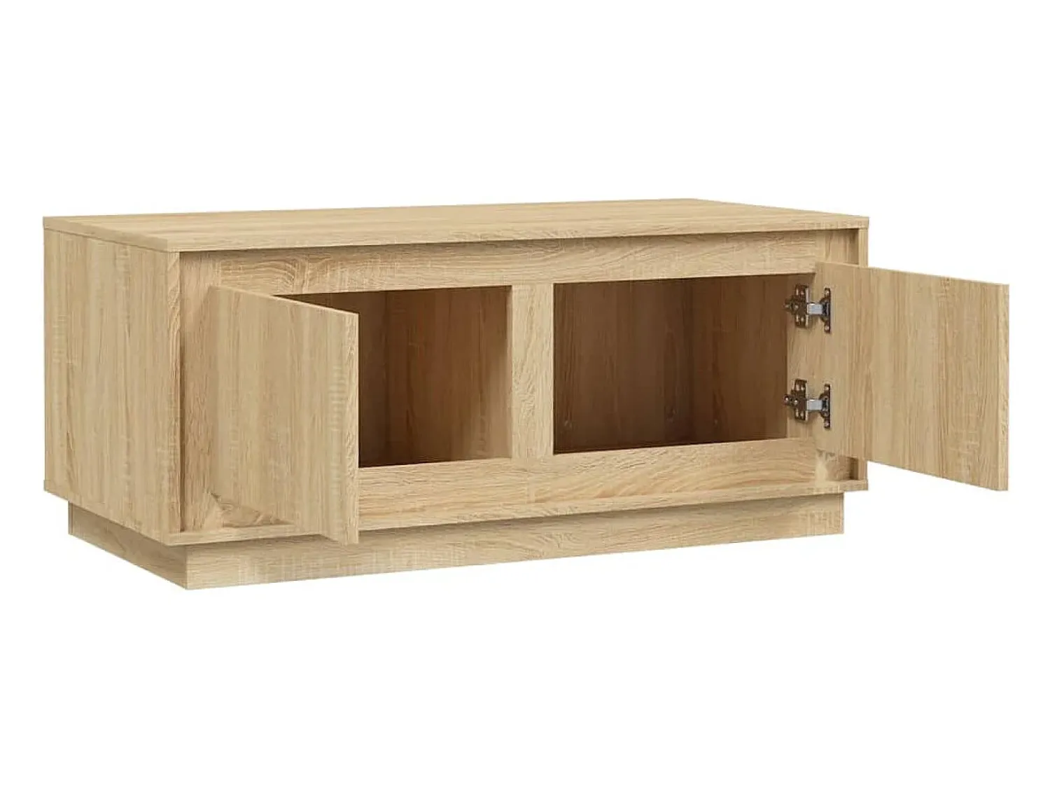 Mesa De Centro* Mesa de centro | Mesa de apoio 102x50x44 cm derivados madeira carvalho sonoma Castanho