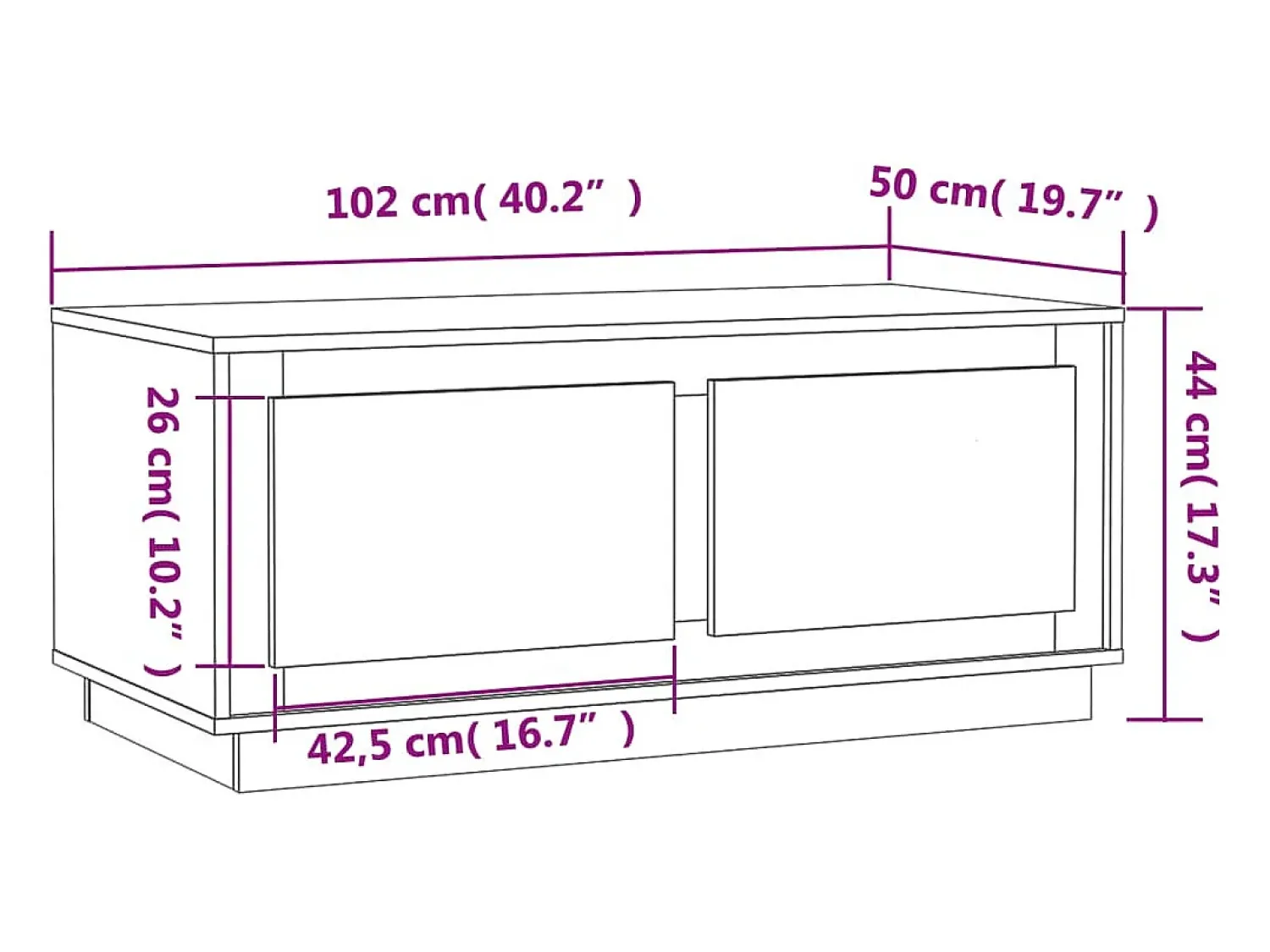 Mesa De Centro* Mesa de centro | Mesa de apoio 102x50x44 cm derivados madeira carvalho sonoma Castanho