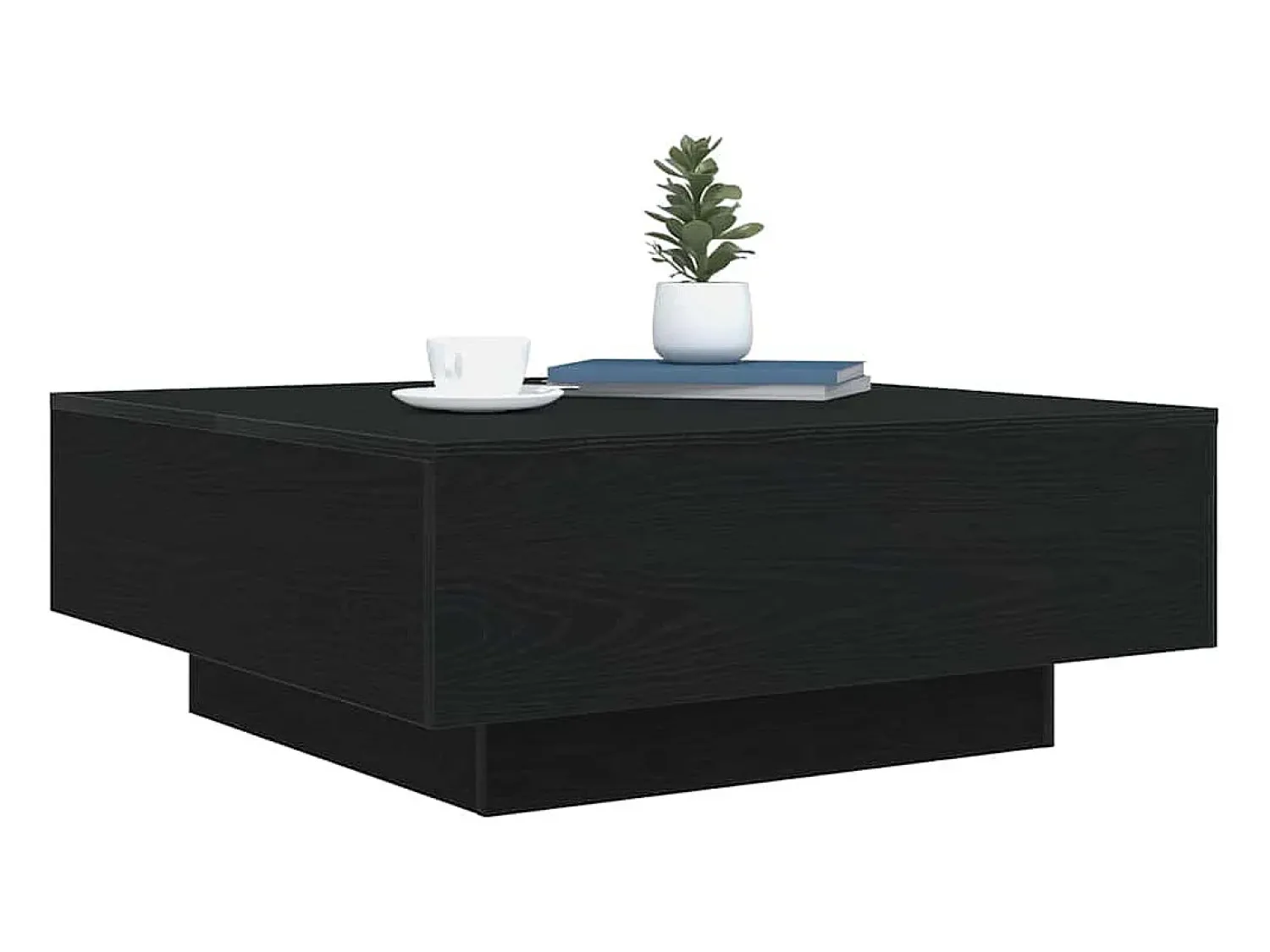 Mesa De Centro* Mesa de centro | Mesa de apoio Carvalho 80x80x31 cm Preto