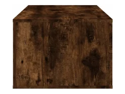 New Mesa de centro | Mesa de apoio 100x50.5x35 cm derivados madeira carvalho fumado Castanho