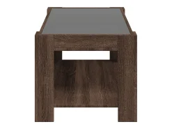 Mesa de centro | Mesa de apoio c/ LEDs 93x53x45 cm madeira processada^ Mesa De Centro