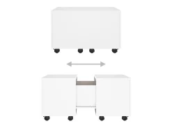 Mesa De Centro| Mesa de centro | Mesa de apoio 60x60x38 cm derivados de madeira Branco