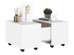 Mesa De Centro| Mesa de centro | Mesa de apoio 60x60x38 cm derivados de madeira Branco