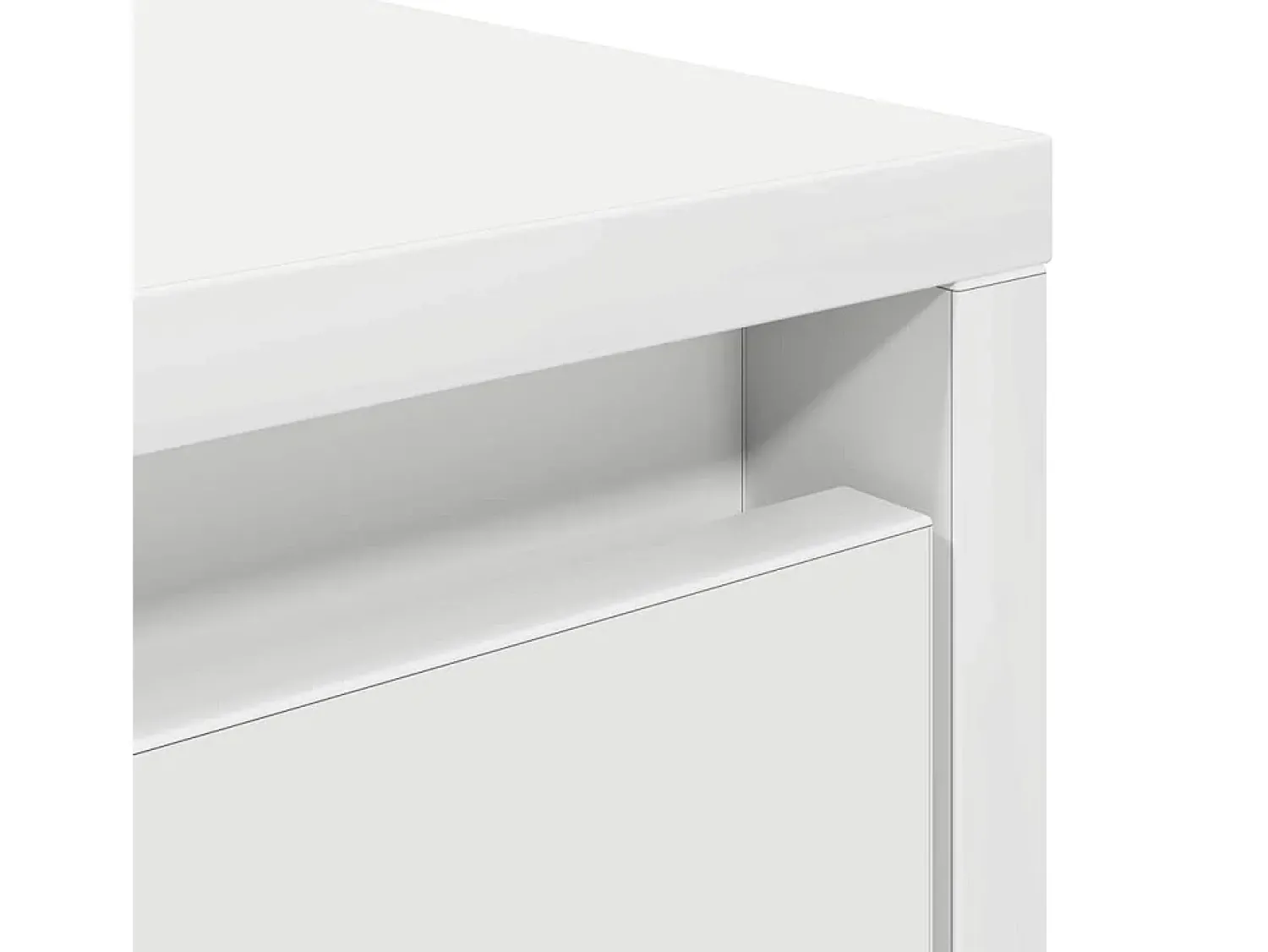 New Mesa de centro | Mesa de apoio com gavetas 70.5x70x40 cm Branco