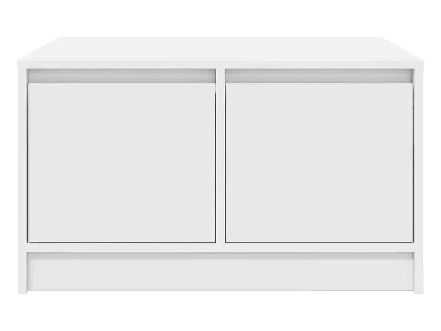 New Mesa de centro | Mesa de apoio com gavetas 70.5x70x40 cm Branco