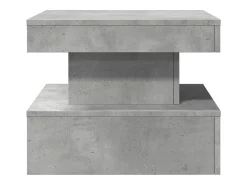Hot Mesa de centro | Mesa de apoio com luzes LED 50x50x40 cm cimento Cinzento