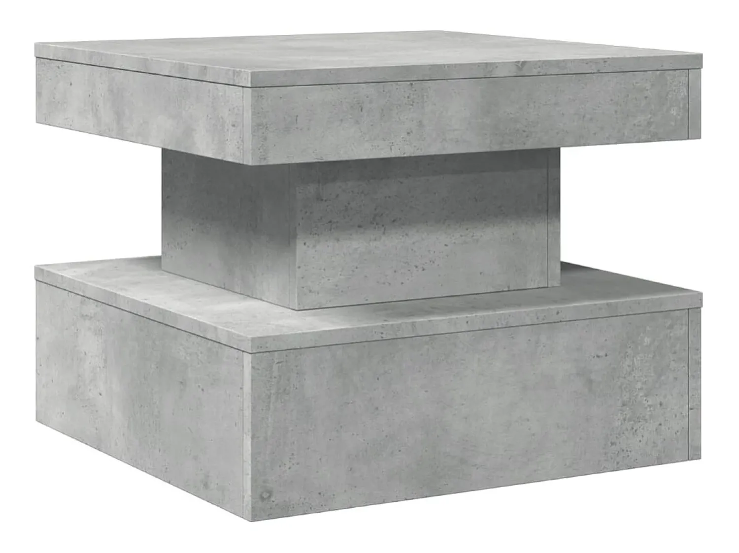Hot Mesa de centro | Mesa de apoio com luzes LED 50x50x40 cm cimento Cinzento