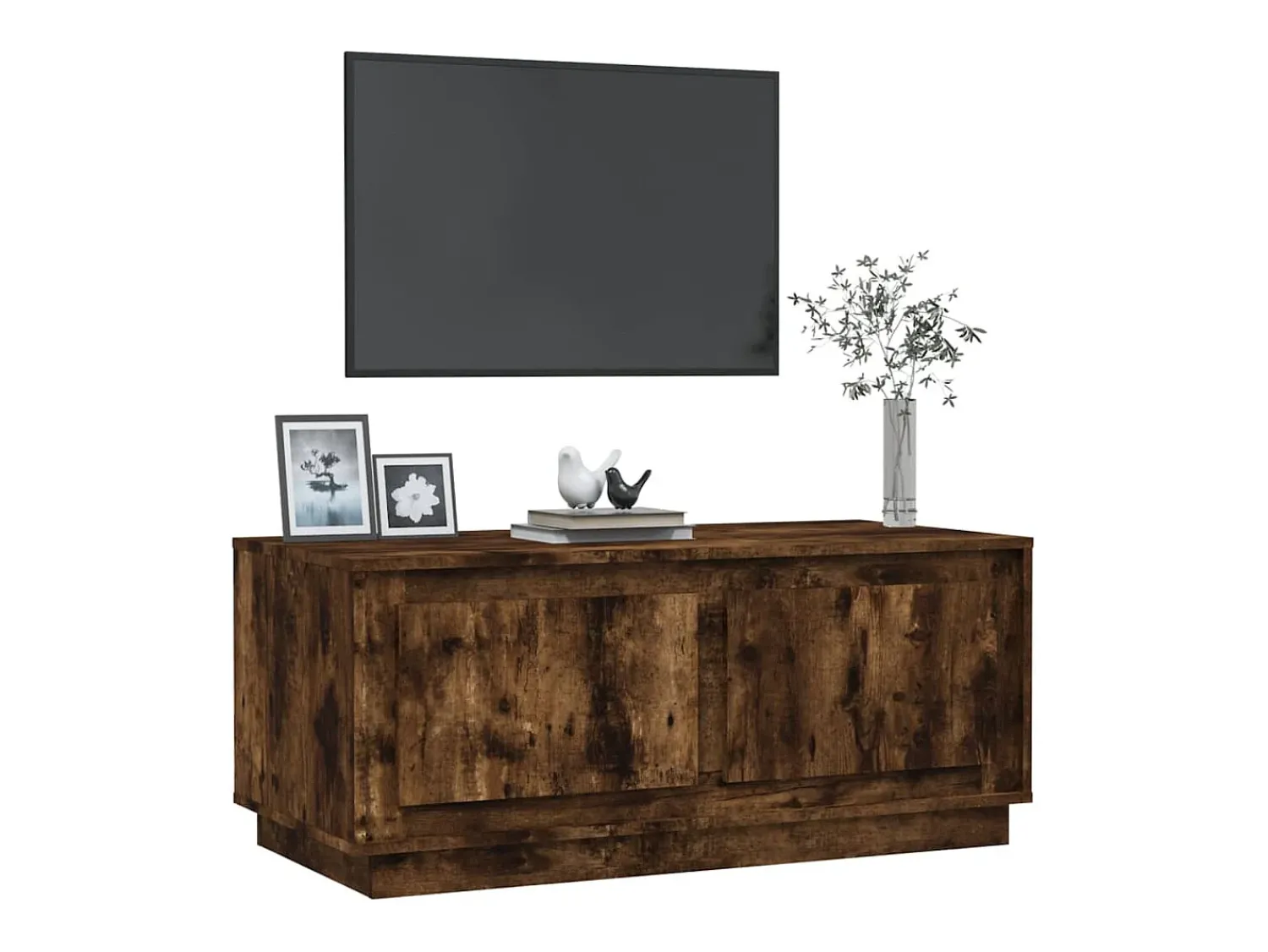 Mesa De Centro* Mesa de centro | Mesa de apoio 102x50x44 cm derivados madeira carvalho fumado Castanho
