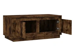 Mesa De Centro* Mesa de centro | Mesa de apoio 102x50x44 cm derivados madeira carvalho fumado Castanho
