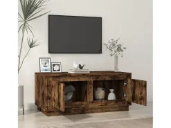 Mesa De Centro* Mesa de centro | Mesa de apoio 102x50x44 cm derivados madeira carvalho fumado Castanho