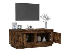Mesa De Centro* Mesa de centro | Mesa de apoio 102x50x44 cm derivados madeira carvalho fumado Castanho