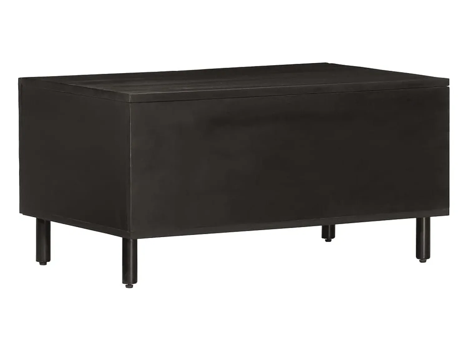 Mesa De Centro| Mesa de centro | Mesa de apoio 80x50x40 cm madeira de mangueira maciça Preto