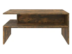 Mesa De Centro* Mesa de centro | Mesa de apoio 90x60x42.5 cm madeira processada carvalho fumado Castanho