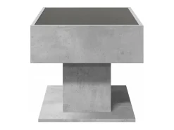 Mesa De Centro| Mesa de centro | Mesa de apoio c/ LEDs 70x50x45 cm derivados de madeira Cinzento
