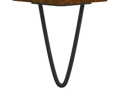 Mesa De Centro* Mesa de centro | Mesa de apoio 60x50x36.5 cm derivados madeira carvalho fumado Castanho