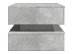 Mesa de centro | Mesa de apoio com luzes LED 90x50x40 cm cimento^ Mesa De Centro