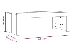 New Mesa de centro | Mesa de apoio 102x50x36 madeira processada carvalho sonoma Castanho