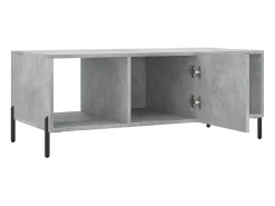 Hot Mesa de centro | Mesa de apoio 102x50x40 cm madeira processada cinza cimento Cinzento