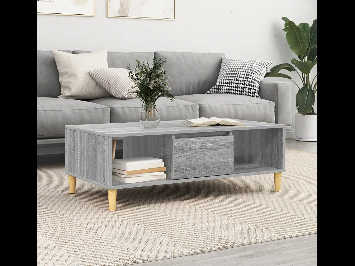 Best Mesa de centro | Mesa de apoio Sonoma 103.5x60x35 cm Cinzento