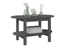 Outlet Mesa de centro | Mesa de apoio 80x45x45 cm madeira de pinho maciça Cinzento