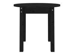 Mesa de centro | Mesa de apoio Ø 45x40 cm madeira de pinho maciça Preto