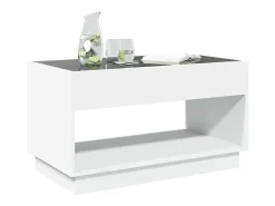 Mesa de centro | Mesa de apoio luzes LED Infinity 90x50x50 cm^ Mesa De Centro