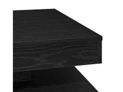 Mesa De Centro| Mesa de centro | Mesa de apoio | Mesa de café rotativa a 360 graus 70x70x34.5 cm Preto