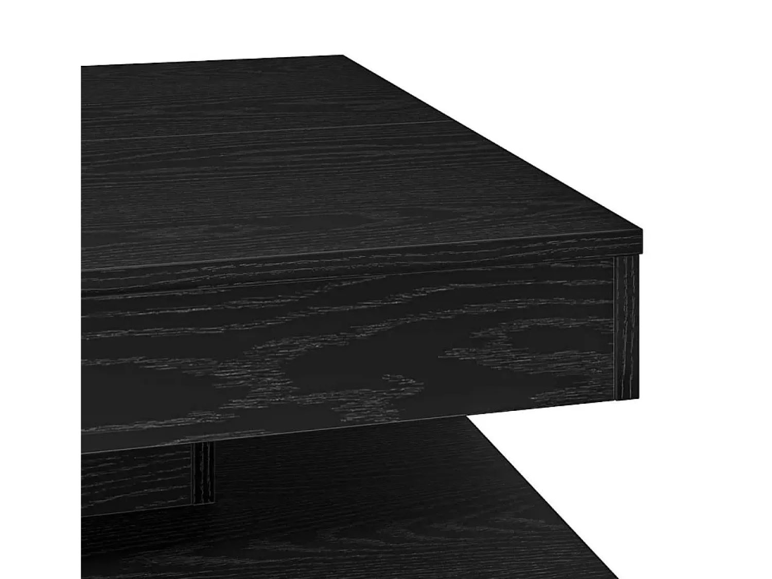 Mesa De Centro| Mesa de centro | Mesa de apoio | Mesa de café rotativa a 360 graus 70x70x34.5 cm Preto