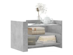 Online Mesa de centro | Mesa de apoio 80x50x50 cm derivados de madeira cinza cimento Cinzento
