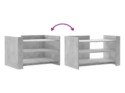 Online Mesa de centro | Mesa de apoio 80x50x50 cm derivados de madeira cinza cimento Cinzento