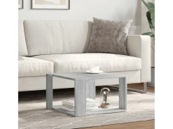 Mesa De Centro* Mesa de centro | Mesa de apoio 51.5x51.5x30cm derivados de madeira cinza sonoma Cinzento